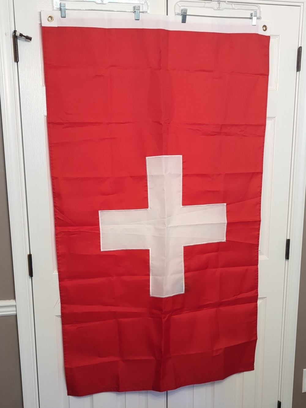 Swiss Red & White Flag Switzerland Banner World Cup Party